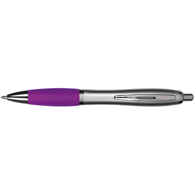 LANCE® Kugelschreiber Rio Satin, blaue Mine, silber/lila