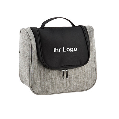 Kulturtasche Trendy, grau/schwarz