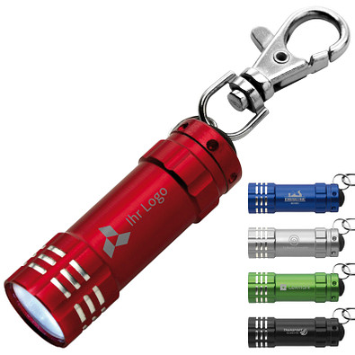 LED-Minilampe mit Karabiner, schwarz