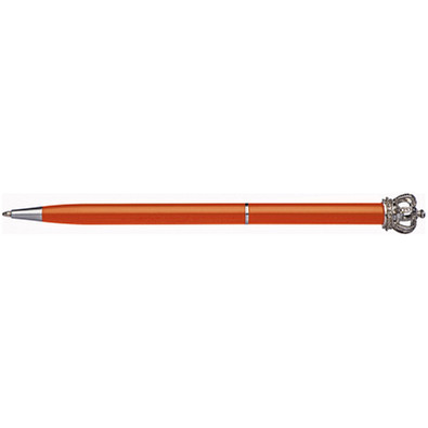 Metall-Drehkugelschreiber Crown, blaue Mine, Orange