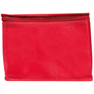 Non-Woven Kühltasche für 6 Dosen, rot