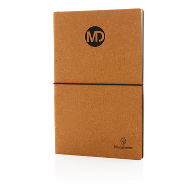 XD COLLECTION Notizbuch aus recyceltem Leder, DIN A5, liniert, braun