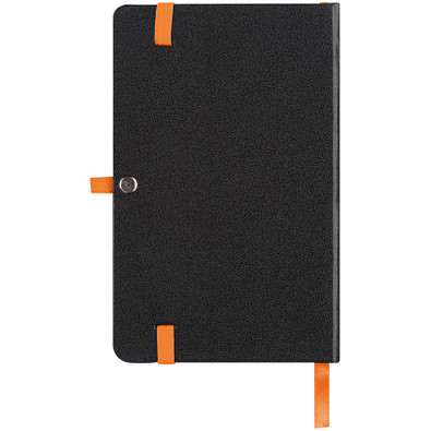 Notizbuch BlackLine, DIN A6, liniert, schwarz/orange