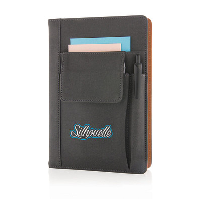 XD COLLECTION Notizbuch mit Telefontasche, schwarz