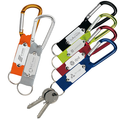 Schlüsselanhänger mit Karabiner, blau