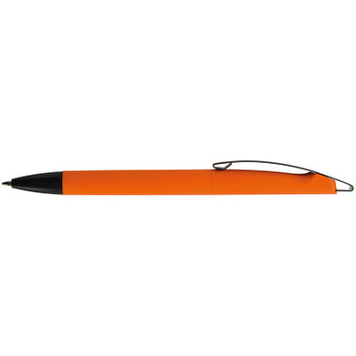 Softtouch-Drehkugelschreiber Winnipeg, blaue Mine, orange