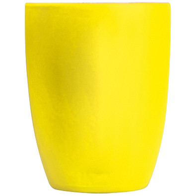 Tasse außen gummiert, 300 ml, gelb