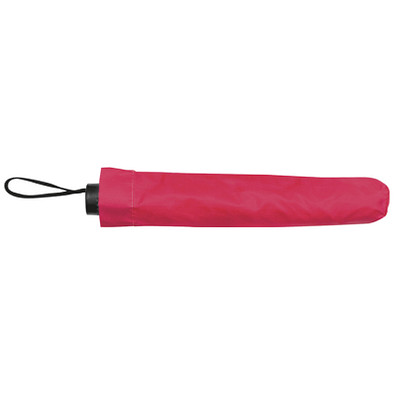 Teleskop-Taschenschirm aus Polyester mit Schutzhülle, burgund