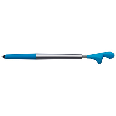 Touch-Kugelschreiber Smile-Hand, blaue Mine, Hellblau