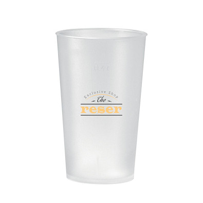 Trinkbecher Mehrweg, 400 ml, transparent