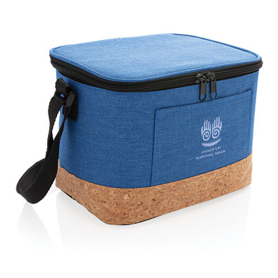 XD COLLECTION Two-Tone Kühltasche mit Korkdetails, blau