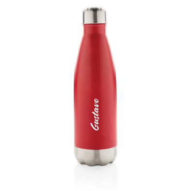 XD COLLECTION Vakuumisolierte Stainless Steel Flasche, 500 ml, rot