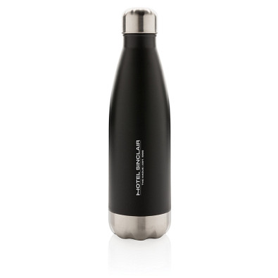 XD COLLECTION Vakuumisolierte Stainless Steel Flasche, 500 ml, schwarz