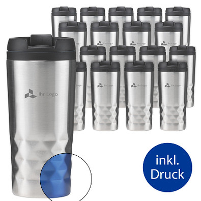 Werbe-Sparset: Thermobecher, 30-tlg., inkl. Gravur, 300 ml, silber