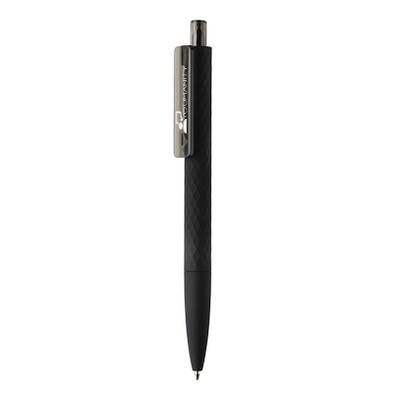 XD COLLECTION Druckkugelschreiber X3 mit Smooth-Touch, blaue Mine, schwarz
