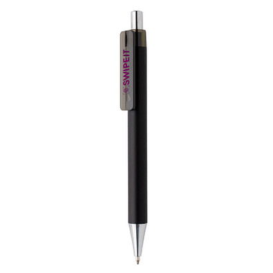 XD COLLECTION Druckkugelschreiber X8 mit Smooth-Touch, blaue Mine, schwarz