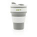 XD COLLECTION faltbarer Silikon-Becher, 350 ml, grau