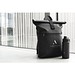 Lennon Roll-Top Recycled PU Backpack Rucksack, Schwarz