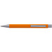 LANCE® Softtouch Metallkugelschreiber Abu-Dhabi, Beschläge silber matt, blaue Mine, orange