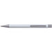 LANCE® Softtouch Metallkugelschreiber Abu-Dhabi, Beschläge silber matt,blaue Mine, weiß