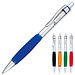 LANCE® Metall-Kugelschreiber Rubber Grip, blaue Mine, silber/blau