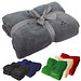 Microfleece-Kuscheldecke, schwarz