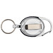 Schlüsselanhänger mit Karabiner und ausziehbarem Schlüsselring, weiß
