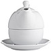 Teekanne (400 ml) mit einer Tasse (200 ml) und Untersetzer, weiss